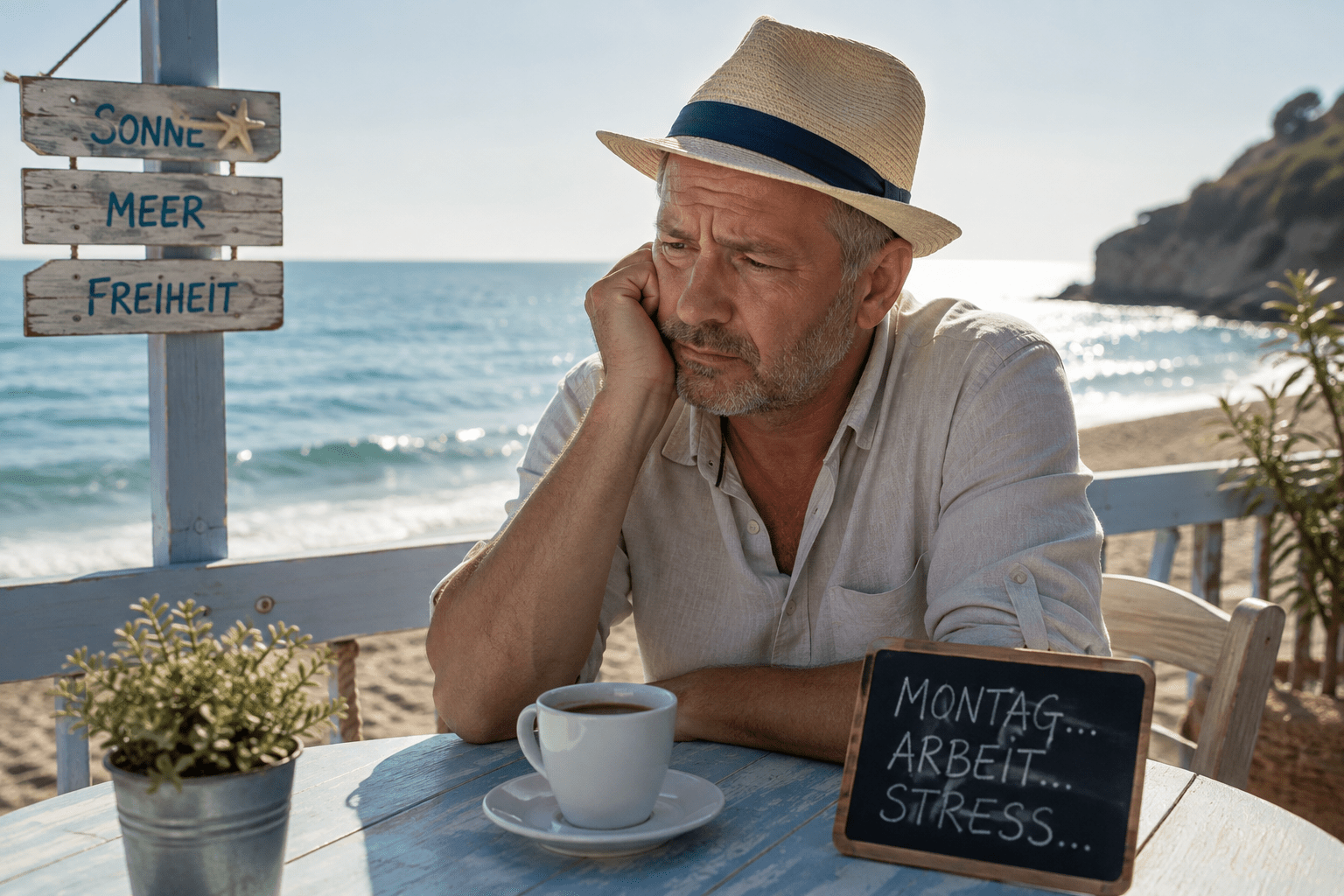 Letzter Urlaubstag mit Stress